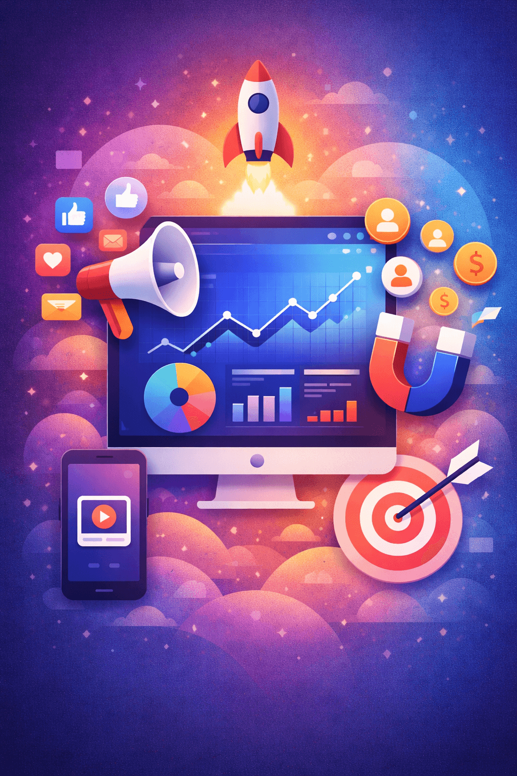 Marketing platform illustration